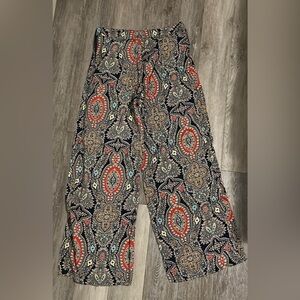 Y2K Forever 21 Women's Blue Multicolor Geometric Boho Palazzo Pants